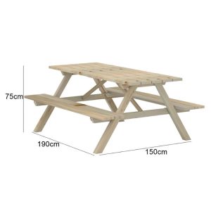 Wooden Picnic Bench